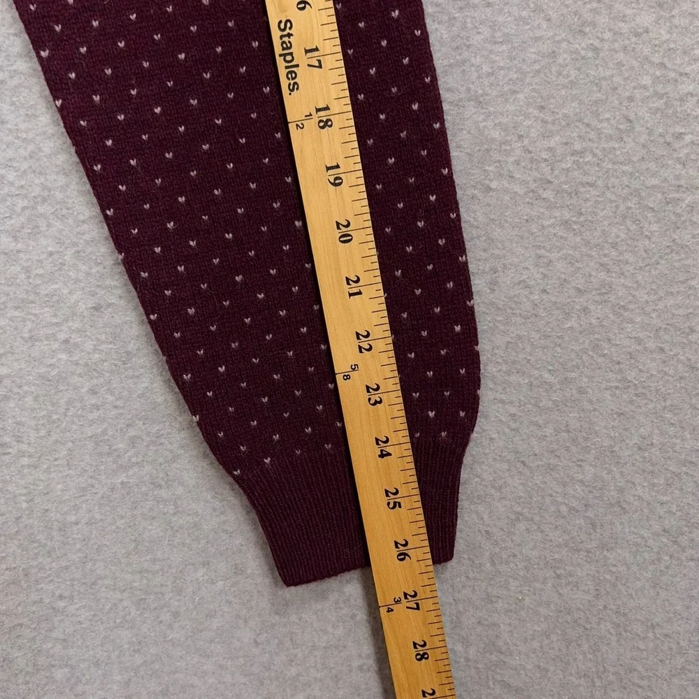 Brooks Brothers Sweater Men's XL Burgundy Italian Yarn Geometric Wool Blend Dad